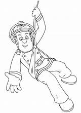Sam Fireman Coloring Pages Hanging Rope Kids Choose Board sketch template