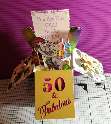 Pop Up 50th Birthday Card 50th Birthday Cards Cards Handmade