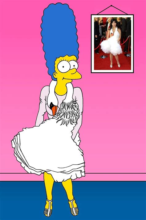 Model Marges Designer Dress Debut Marge Simpson Simpson Simpsons