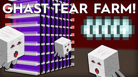 Minecraft Ghast Farm Portal Based Design 1000 Items Per Hour Youtube