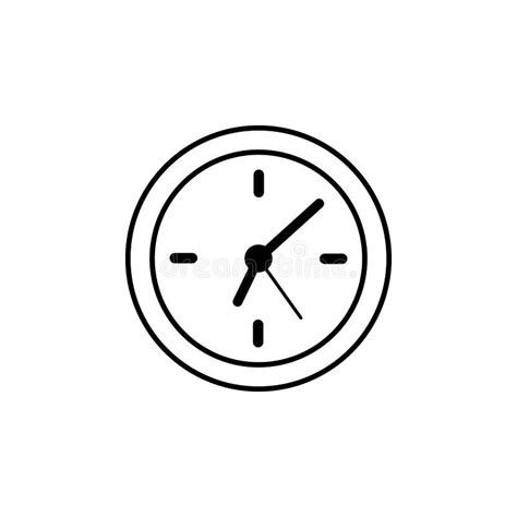 Thin Line Icons For Clockvector Illustrations Stock Vector
