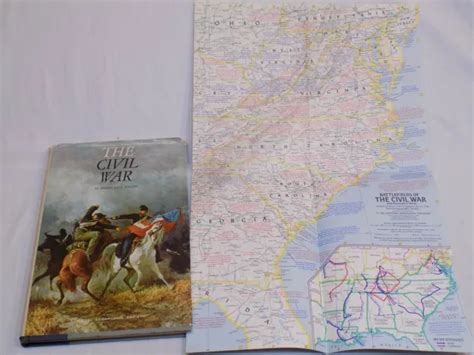 National Geographic Wall Map Battlefields Of The Civil War Robert