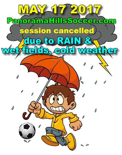 Soccer Practice Cancelled For Wednesday May 17 2017