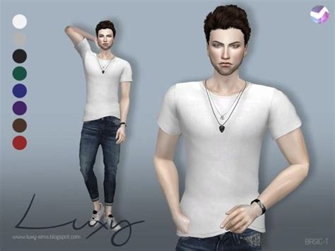The Sims Resource Basic T By Luxysims • Sims 4 Downloads Sims 4 Male