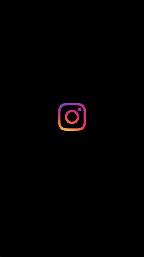 Download Instagram Logo Icon Center Black Background