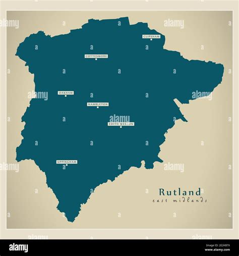 Rutland District Map England Uk Stock Vector Image And Art Alamy