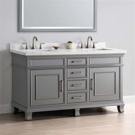 A lot of modern designs, however, have a. Casanova 60 Antique Gray Double Sink Vanity By Lanza ...
