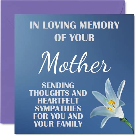 Buy Sympathy Cards In Loving Memory Of Your Mum Card Sorry Mourning