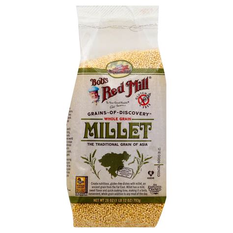 It includes all of the nutritious bran, germ and endosperm that whole grains offer. Bob's Red Mill Whole Grain Hulled Millet Gluten Free ...