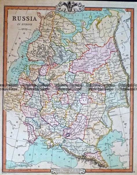 Antique Map 232 407 Russia By Cruchley C1834 Brighton Antique Prints