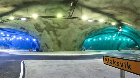 Tunnel Mit Unterwasser Kreisverkehr Auf Färöer Inseln Eröffnet