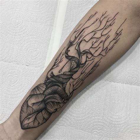 Black and grey stag and trees tattoo design. Tree Tattoo • • Blackwork • • Horror • • Heart • • Black and Grey • (With images) | Tree tattoo ...