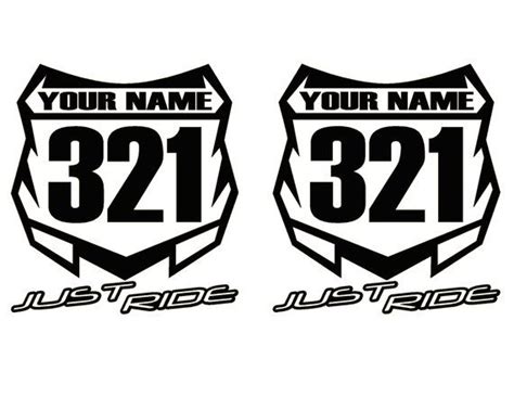 Your Team Name Motorsports Number Trailer Decal Sticker Mx Atv Dirt