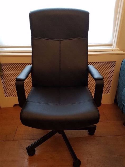 Free delivery and returns on ebay plus items for plus members. IKEA 'Millberget' Black Leather Desk/Office Chair | in ...