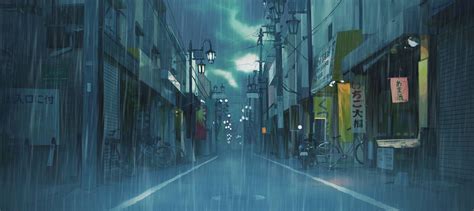 Anime City Rain Wallpapers Top Free Anime City Rain Backgrounds