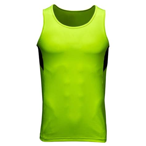 Workout Dri Fit Yellow Sports Wear Men Tank Top Custom Slim Fit Cheap