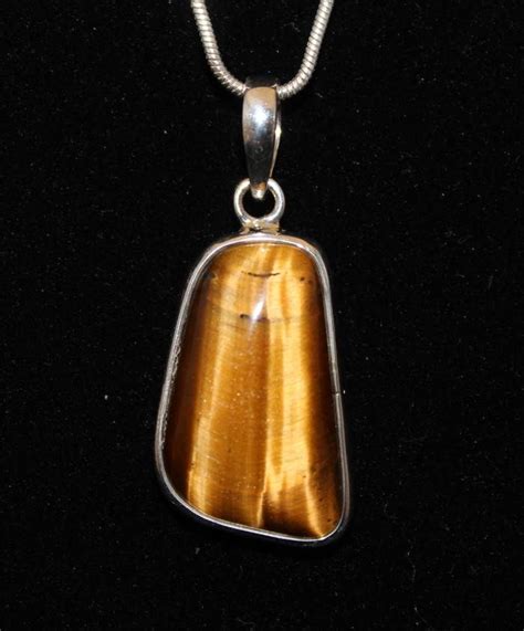 Tigers Eye Sterling Silver Pendant Celestial Earth Minerals