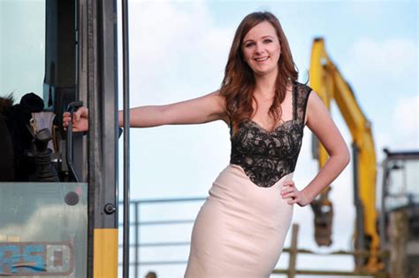 Sexy Female Digger Driver Leaves Fashion World To Defy Stereotypes