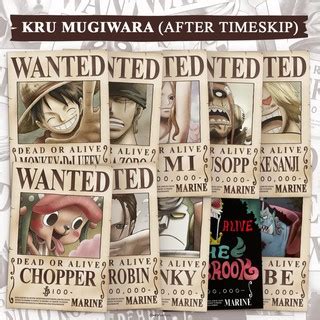 Jual Poster Bounty One Piece Komplit Kru Mugiwara Before After Timeskip Shopee Indonesia