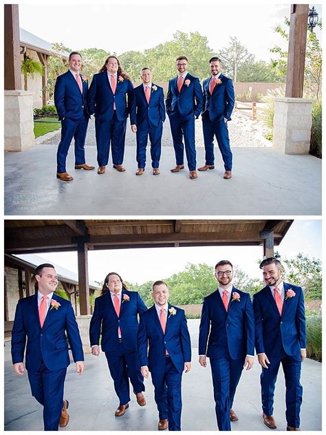 Awesome Groomsmen Party In Navy Blue And Coral Such Fun Colors For A