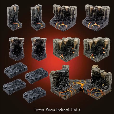 Dwarven Forge Advanced Core Hellscape Hand Painted Modular Dandd Terrain