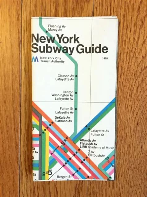 Vintage 1978 New York City Subway Map And Guide Nycta Nyc Revised 1972