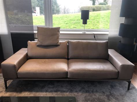 3 seater sofa + 2 seater sofa + armchairs: Sofa Spirit Leder L4 Sumatra Rhino Braun Grün Füße Bronze ...