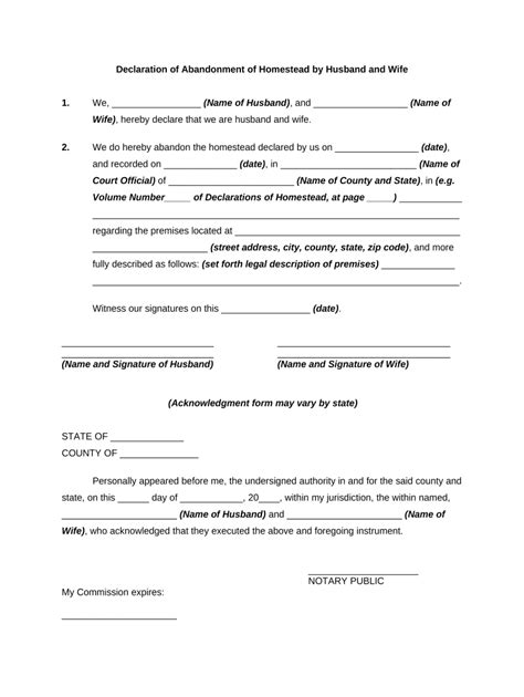 Declaration Homestead Form Fill Out And Sign Online Dochub