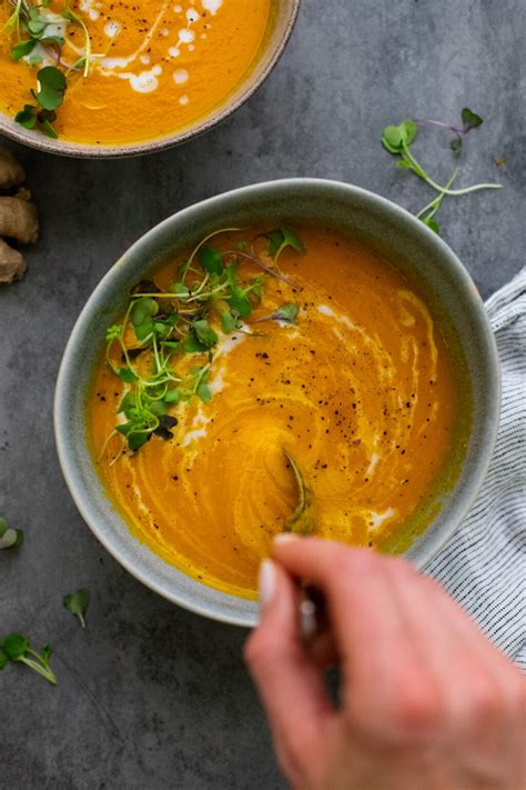 Creamy Carrot Ginger Soup Vegan A Simple Palate
