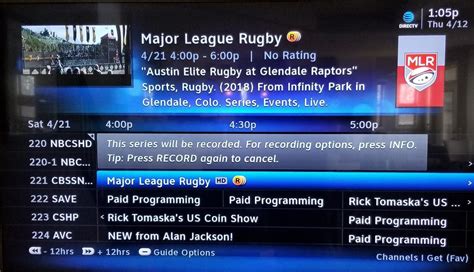 When you purchase through links on our site, we may earn. A beautiful sight, MLR on the DirecTV guide. https://imgur ...
