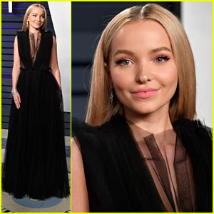 Dove Cameron Is Beautiful In A Black Gown At Vanity Fairs Oscar Party
