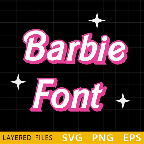 Barbie Layered Alphabet SVG Barbie Cricut File Cut Files Inspire Uplift