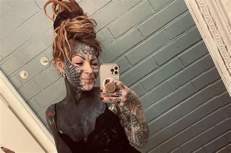 Woman Who S Covered Almost Her Entire Body In Tattoos Flaunts Ink In Nude Snap Daily Star