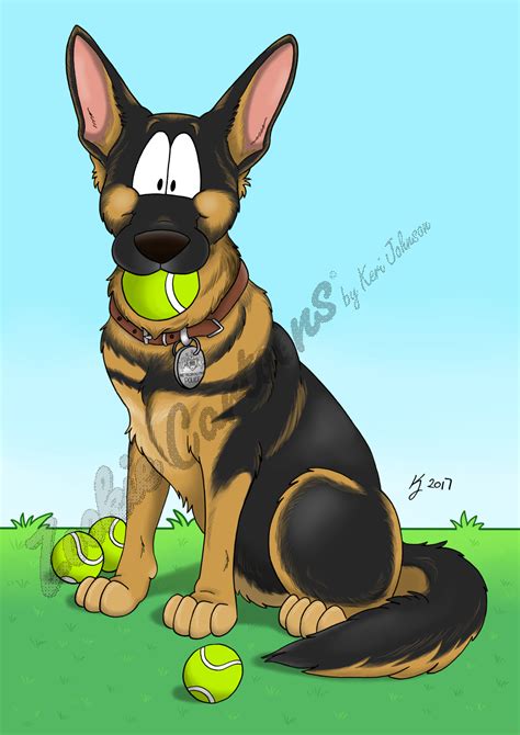 55 Cartoon German Shepherd Police Dog L2sanpiero