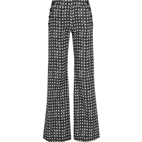 Please refer to the measurements provided in the size guide on the right to determine which size fits you best. Max Mara Printed stretch-cotton twill wide-leg pants ($455 ...