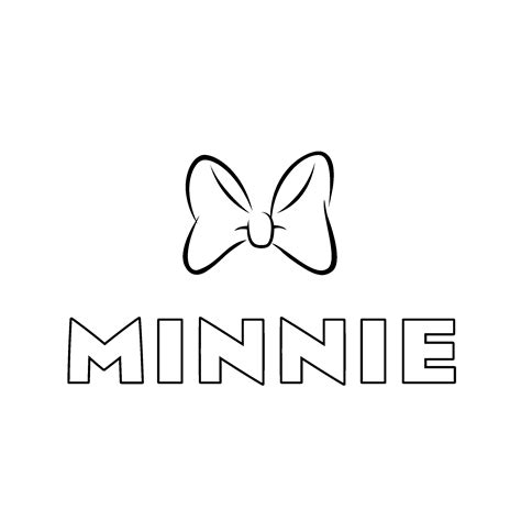 Minnie Mouse Logo Black And White