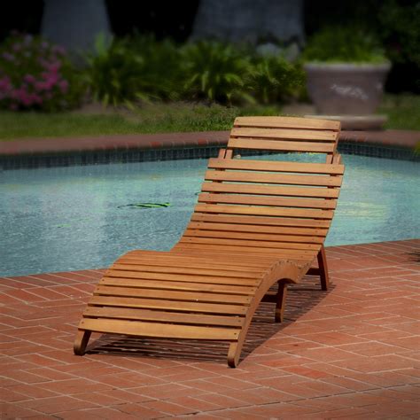 Lahaina Outdoor Acacia Wood Chaise Lounge By Christopher Knight Home