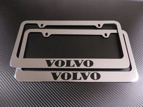 Find 2pcs Volvo Chrome Metal License Plate Frame Front And Rear In
