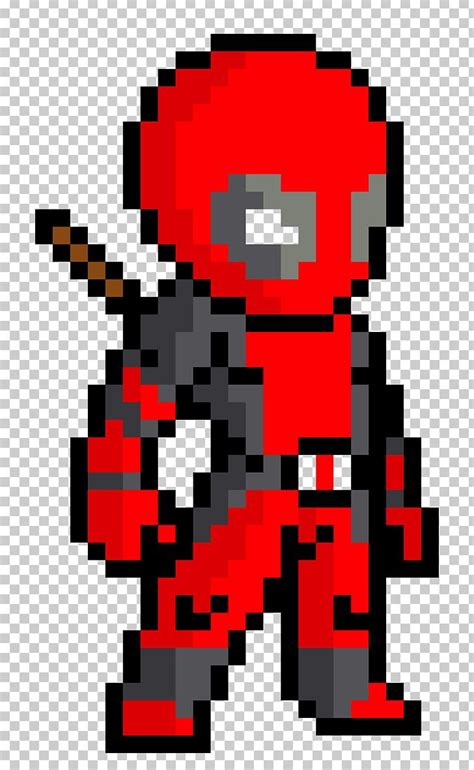 Minecraft Deadpool Pixel Art Drawing Png Clipart Art Deadpool