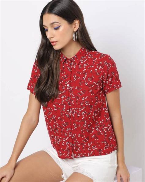 Buy Floral Print Top With Vented Hemline Online At Best Prices In India Jiomart