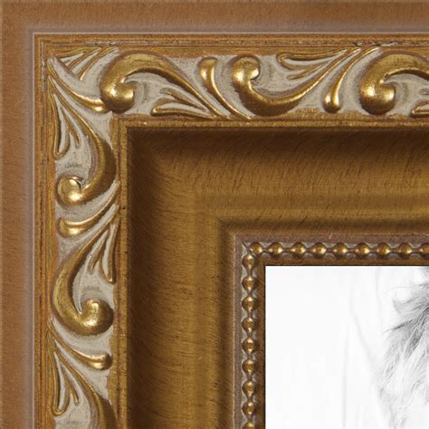 Arttoframes 18x24 Inch Gold With Beads Picture Frame This Gold Wood