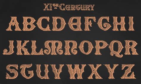 Old English Calligraphy Fonts From Draughtsmans Alphabets By Hermann