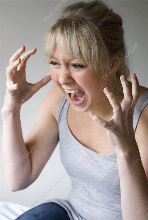 Woman Screaming Stock Image C Science Photo Library