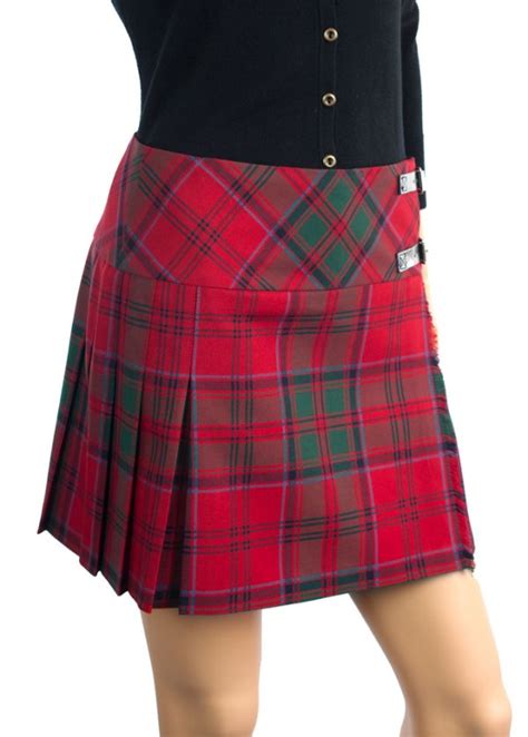 Écosse Women Scottish Luxurious Black Box Pleated Kilt Skirt Vêtements Accessoires