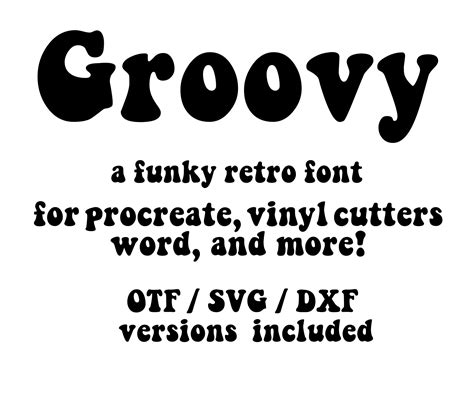 Buy Groovy Font Svg Retro Font Funky Font 70s Font 80s Font Alphabet