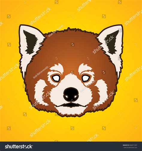 Red Panda Face Head Graphic Vector Stock Vector Royalty Free