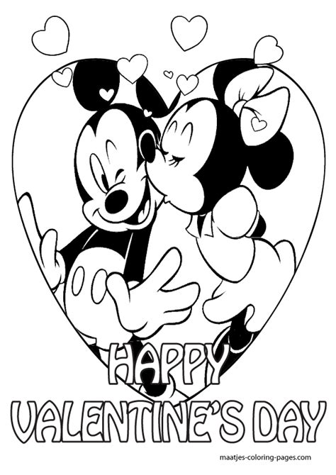 Mickey Mouse Coloring Pages Valentines Day Tobanga Colors