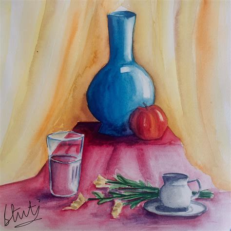 Watercolour Still Life Art Drawings Simple Modern Art Paintings