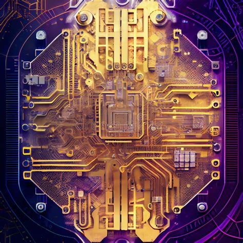 Close Up Electronic Circuit Board Stock Illustration Illustration Of