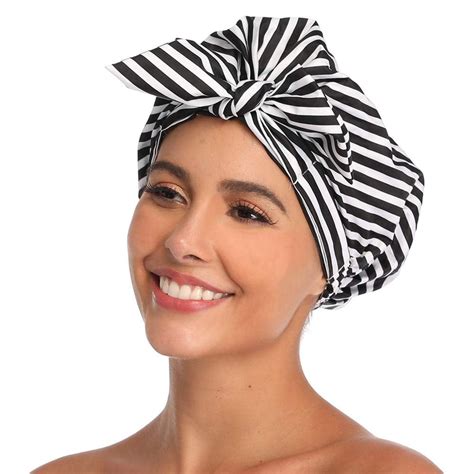 Shower Cap For Women Long Hair Reusable Turban Shower Cap Reusable